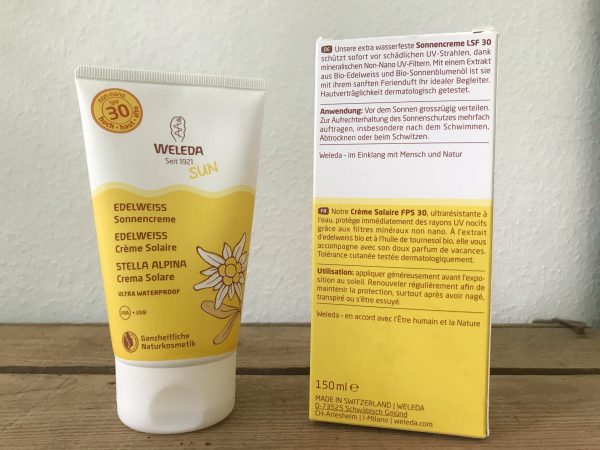 Weleda Edelweiss crème solaire SPF 30 vendue par CapRol